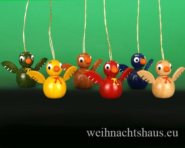 Osterschmuck zum hängen Ostern Kücken Eier Behang Osterbaumbehang Straußbehang  aus Holz Erzgebirge OsterKüken